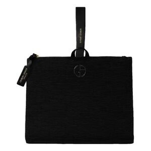Giorgio Armani Black Clutch/ toiletry  with Wristlet